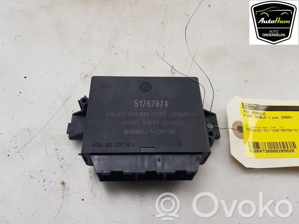 Fiat Doblo Pysäköintitutkan (PCD) ohjainlaite/moduuli 