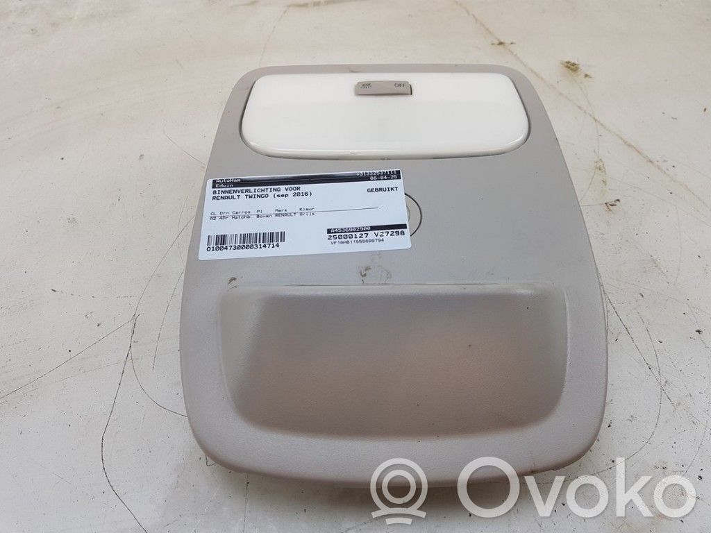 Renault Twingo III Priekinių vietų apšvietimo žibintas 