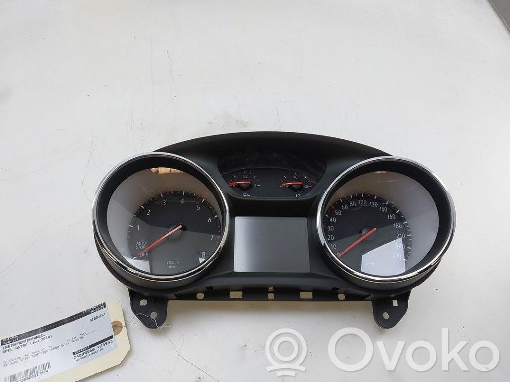 Opel Astra K Velocímetro (tablero de instrumentos) 