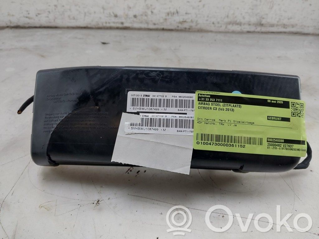 Citroen C3 Airbag scaun 