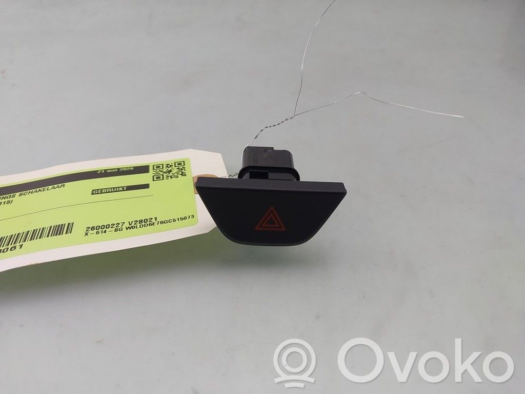 Opel Karl Hazard light switch 