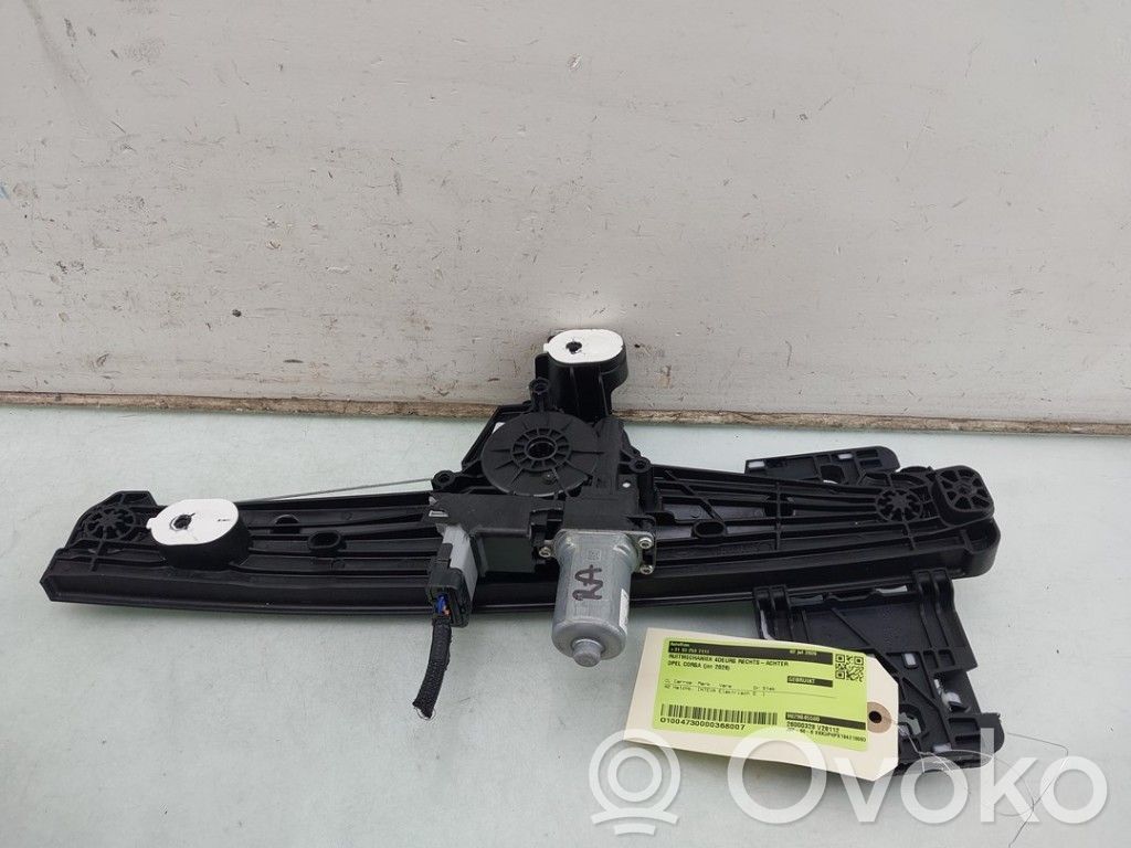 Opel Corsa F Regulador manual de la ventanilla trasera 