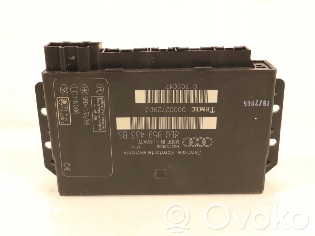 Audi A4 S4 B7 8E 8H Module de contrôle carrosserie centrale 