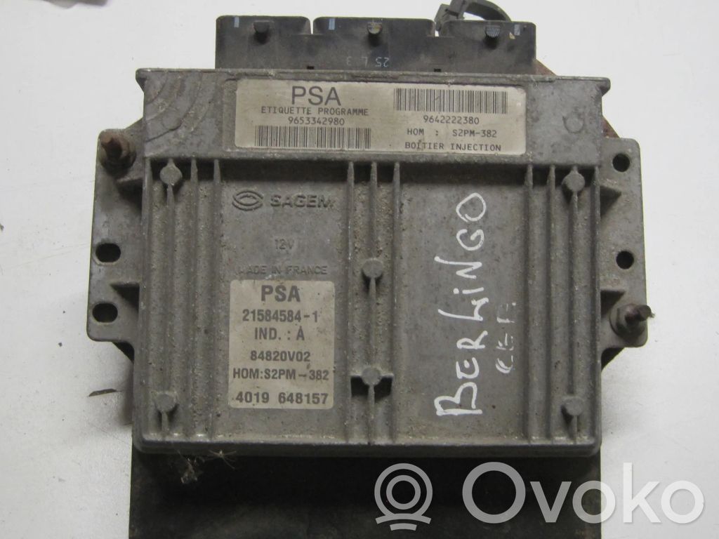 Citroen Berlingo Unidad de control/módulo del motor 