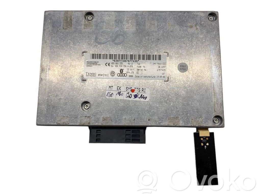 Audi A6 S6 C6 4F Unidad de control/módulo de bluetooth 