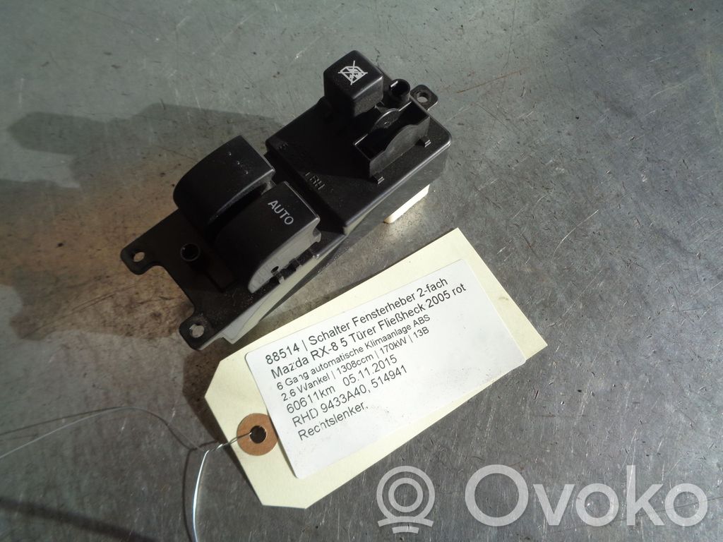 Mazda RX8 Electric window control switch 