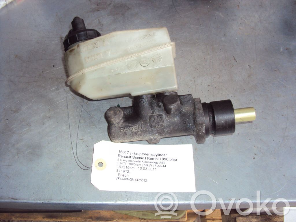 Renault Megane I Główny cylinder hamulca 