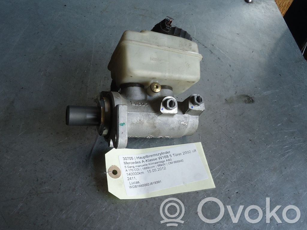 Mercedes-Benz A W168 Pääjarrusylinteri 