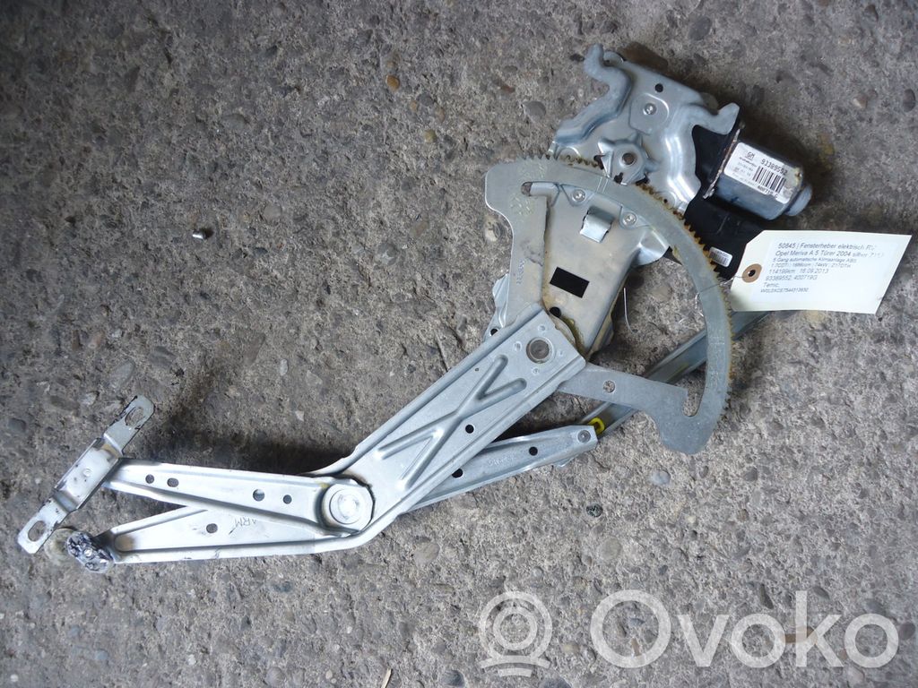 Opel Meriva A Front window lifting mechanism without motor 