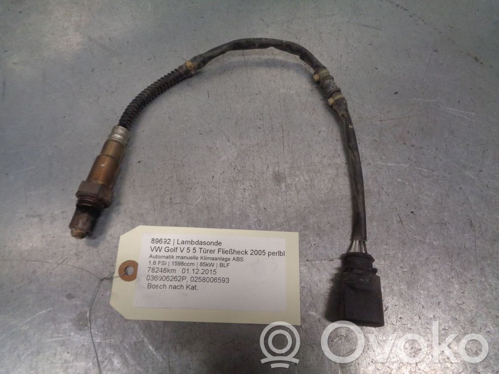Volkswagen Golf Plus Lambda probe sensor 