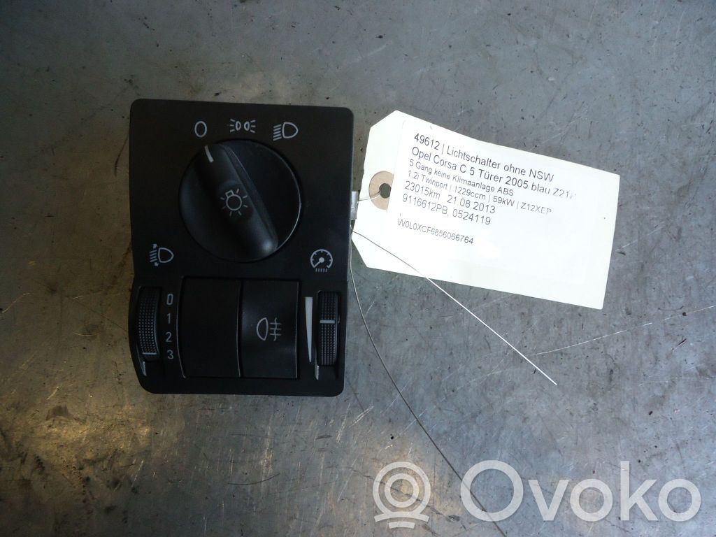 Opel Corsa C Light switch 
