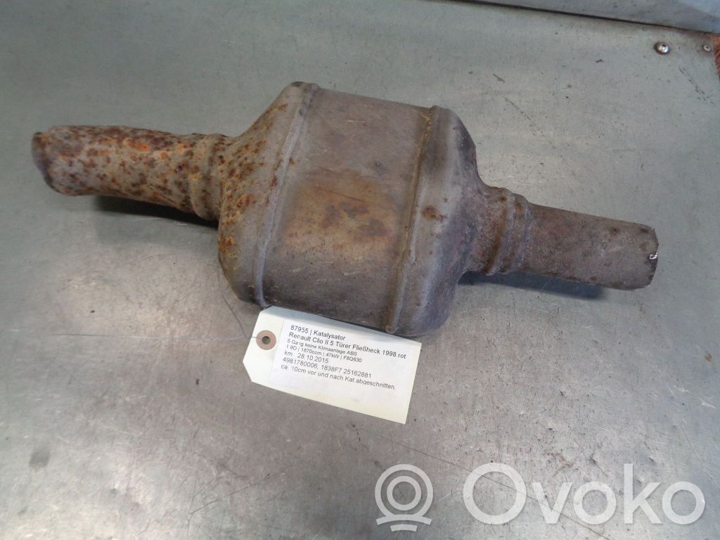 Renault Clio II Filtr cząstek stałych Katalizator / FAP / DPF 