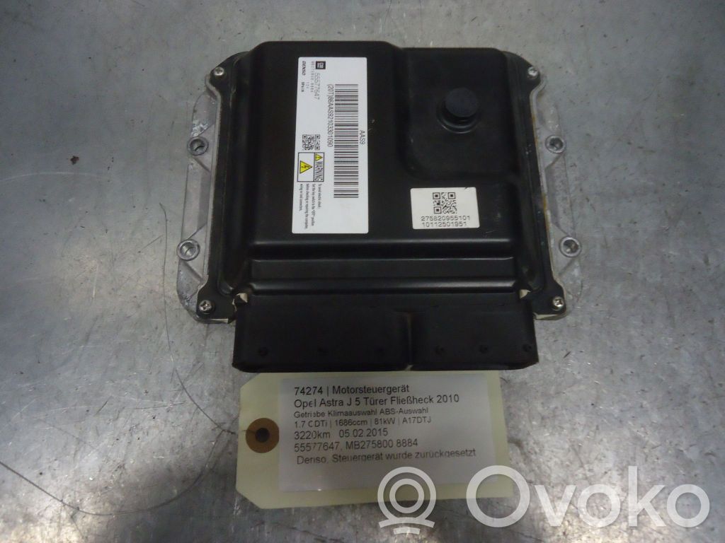 Engine control unit/module   55577647,1247044,1247044,55575082,55577647,8884,AAS9,DENSO,MB275800