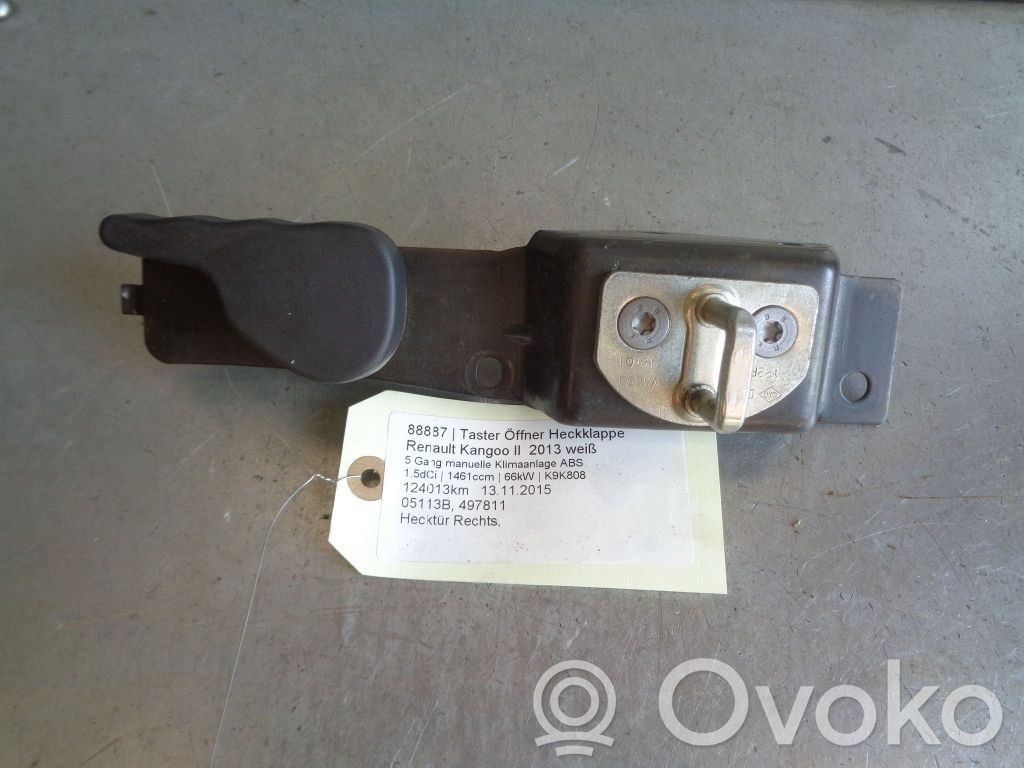 Renault Kangoo II Tailgate/trunk/boot exterior handle 