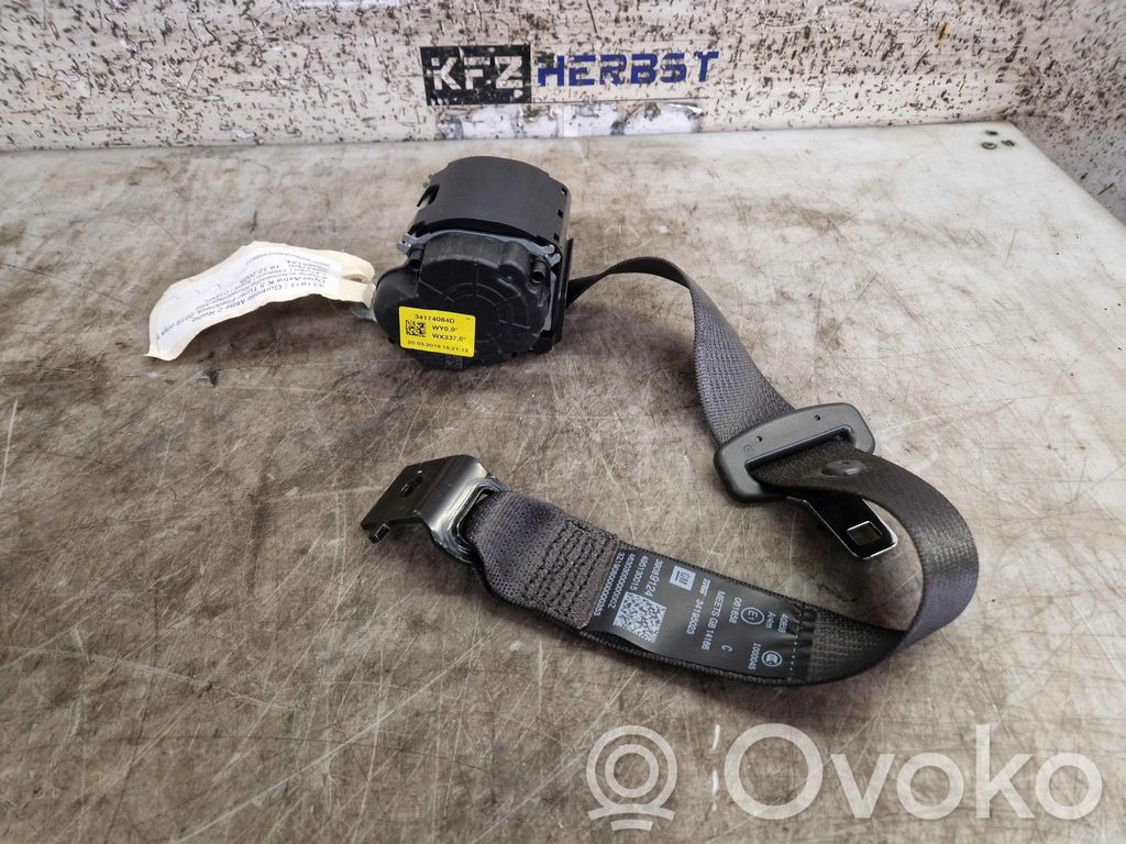 Opel Astra K Cinturón trasero 