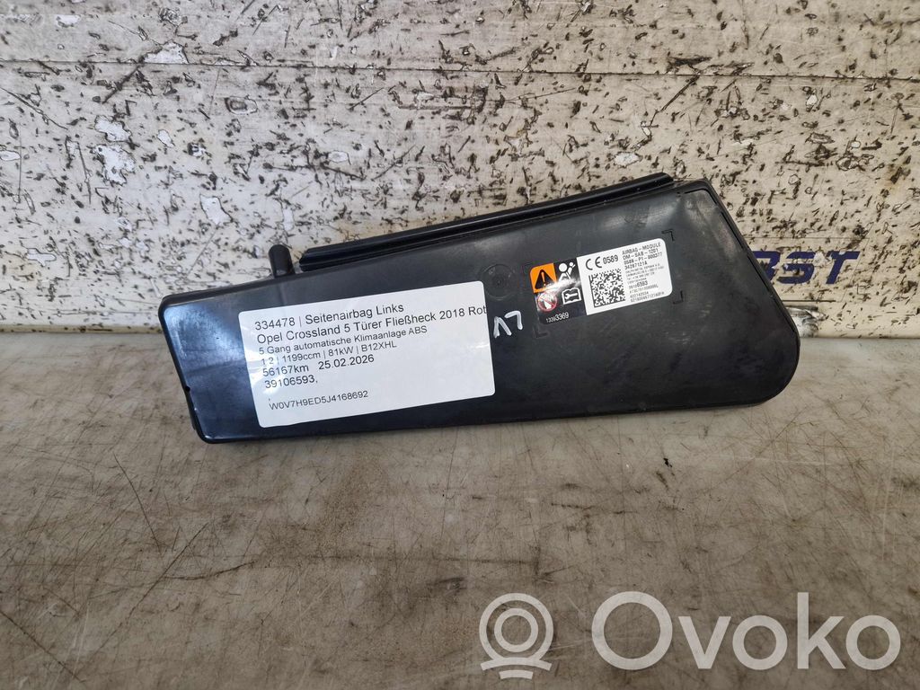 Opel Crossland X Airbag sedile 
