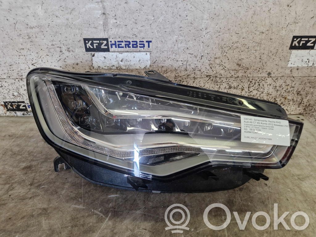 Audi A6 S6 C7 4G Phare frontale 