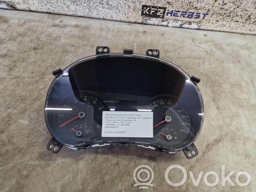 KIA Rio Speedometer (instrument cluster) 