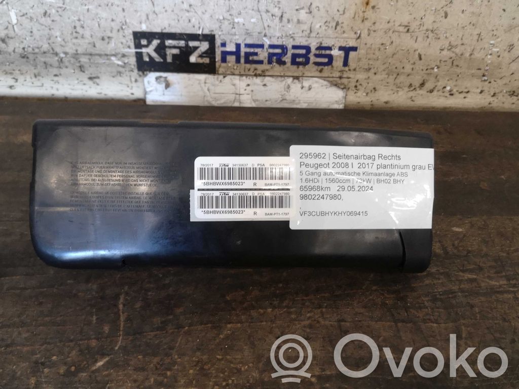 Peugeot 2008 I Sēdekļa drošības spilvens 