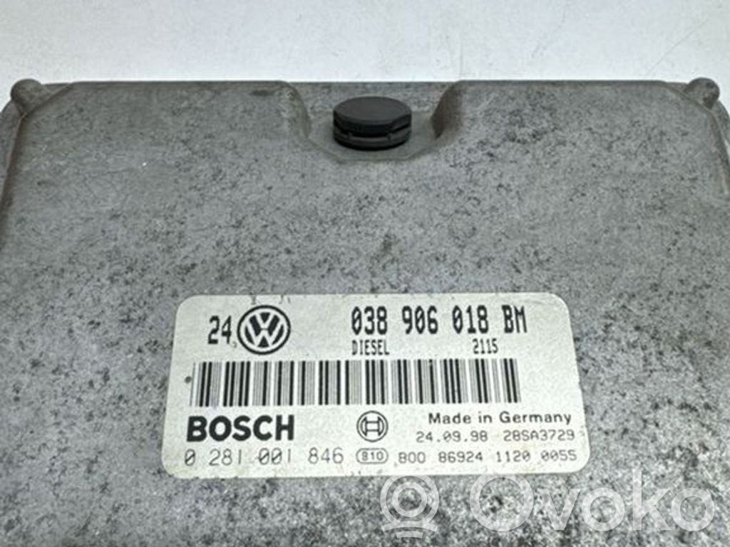 Engine control unit/module   038906018BM,038906018BM,0281001846,28SA3729