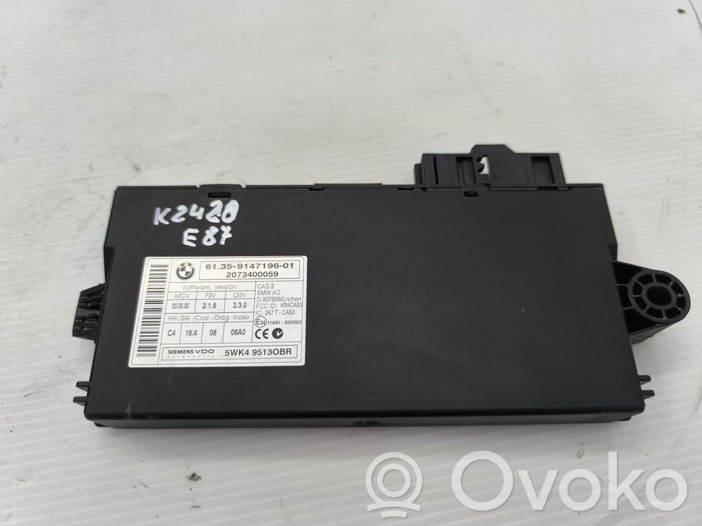 BMW 1 E81 E87 CAS valdymo blokas/ modulis 