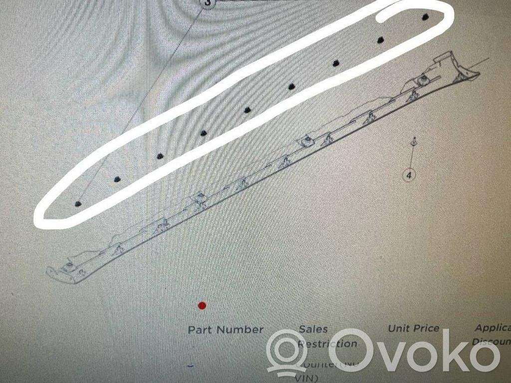 Tesla Model 3 Slenksčio dalis 