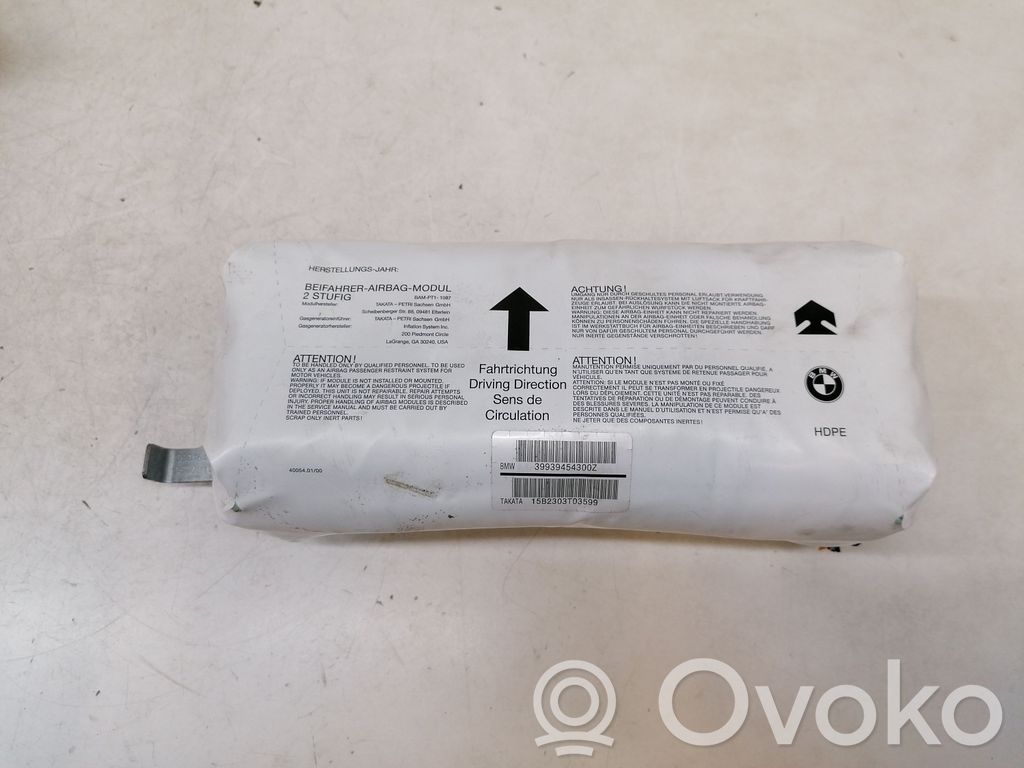 BMW 3 E46 Pasažiera drošības spilvens 