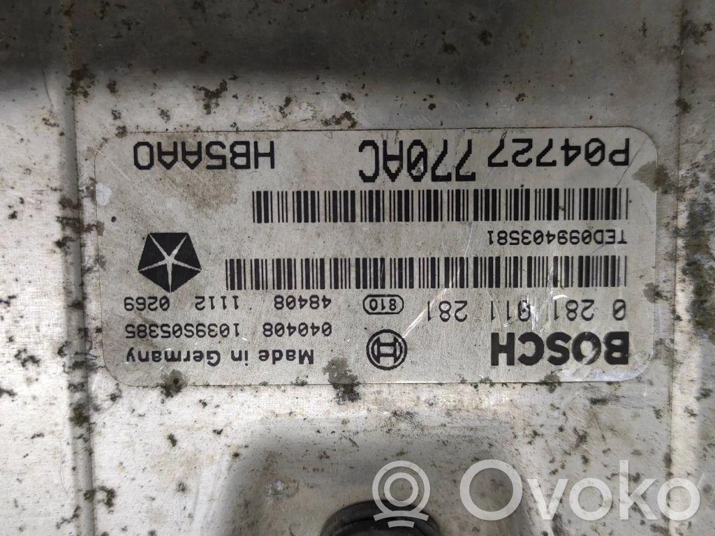 Engine control unit/module   P04727770AC,1039S05385,0281011281