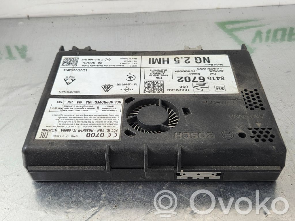 Opel Astra K GPS navigation control unit/module 