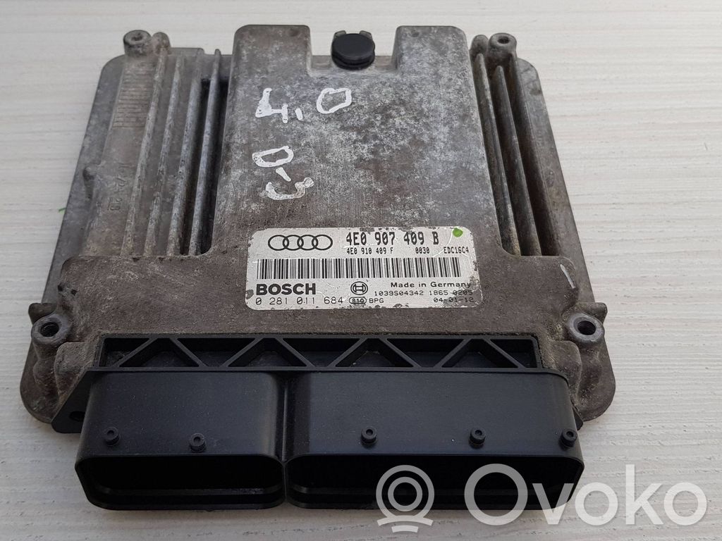 Sterownik / Moduł ECU   4E0907409B,0281011684,4E0910409F,1039S04342