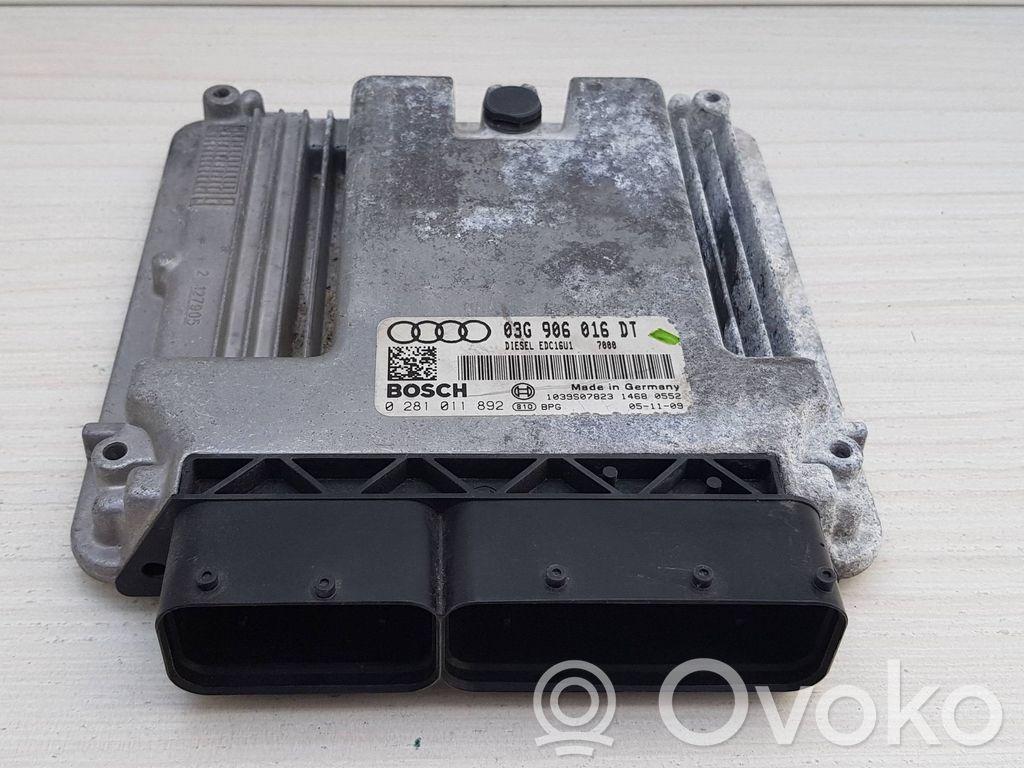 Engine control unit/module   03G906016DT,0281011892,1039S07823