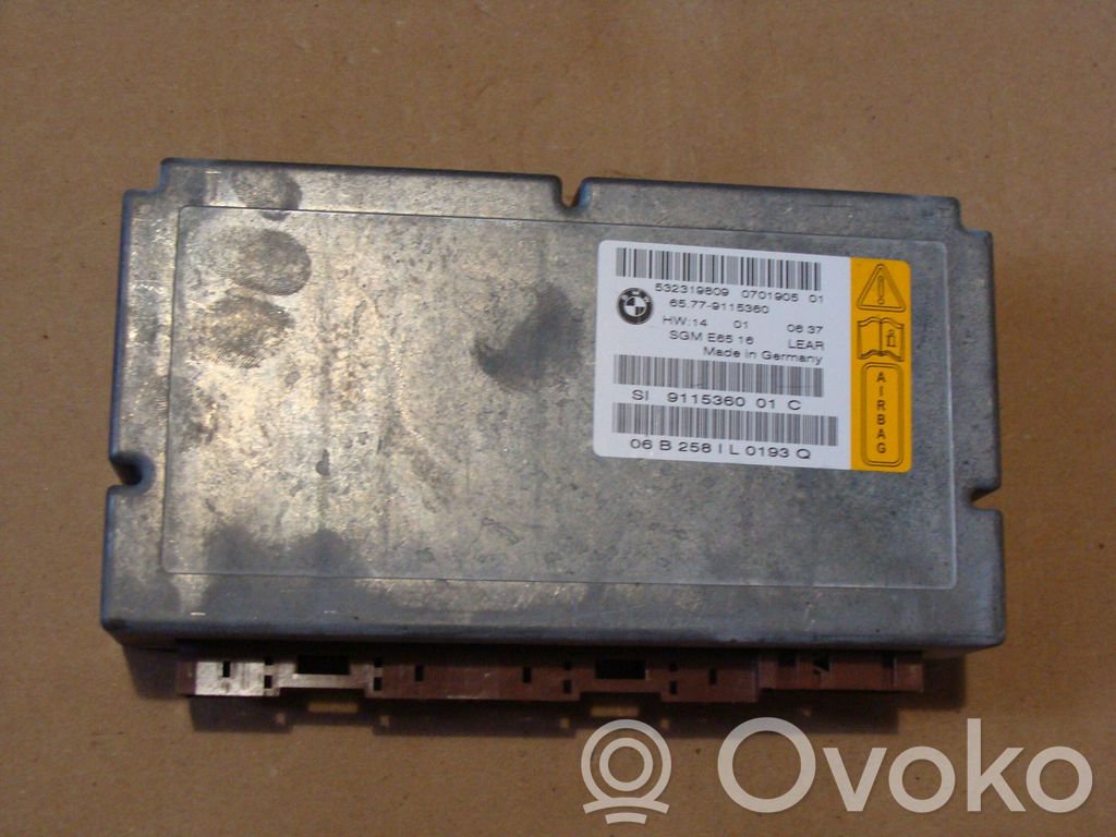 BMW 7 E65 E66 Unidad de control/módulo del Airbag 