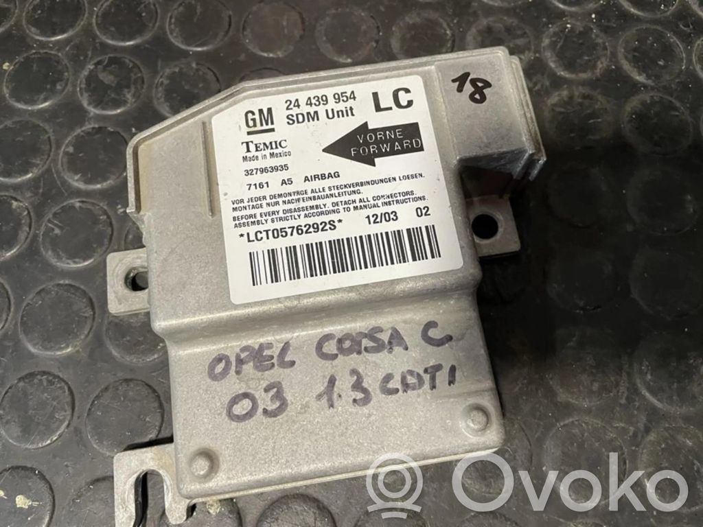 Opel Corsa C Airbag control unit/module 