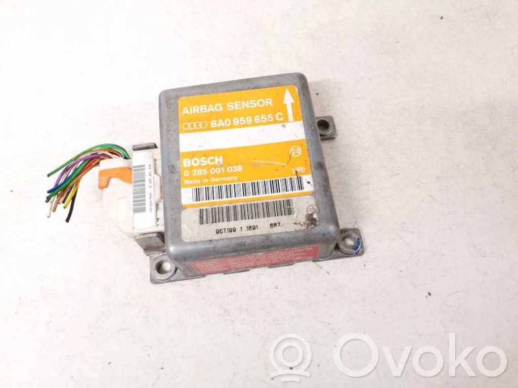 Airbag control unit/module   8A0959655C,0285001038,0285001038,8A0959655C