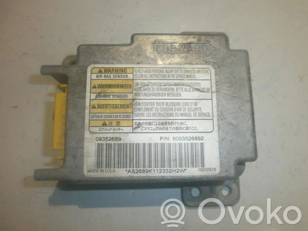 Unidad de control/módulo del Airbag   8093526892,09352689,09352689,8093526892