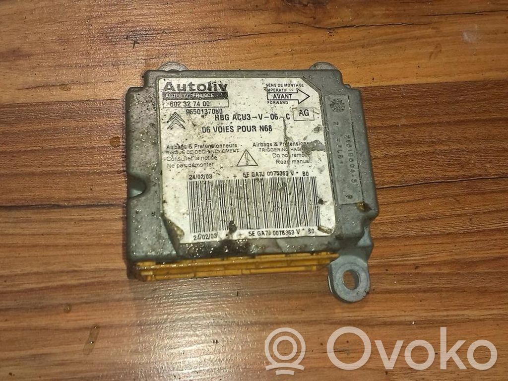Unitate/modul de comandă airbaguri   602327400,9650137080,602327400,9650137080