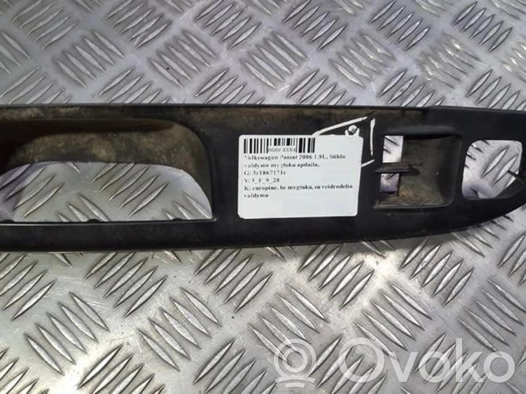 Volkswagen PASSAT B6 Rivestimento pulsantiera finestrino della portiera anteriore