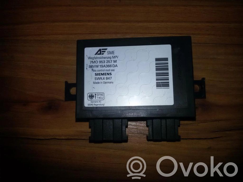Centralina/modulo immobilizzatore   7M0953257M,98VW19A366DA,7M0953257M,98VW19A366DA