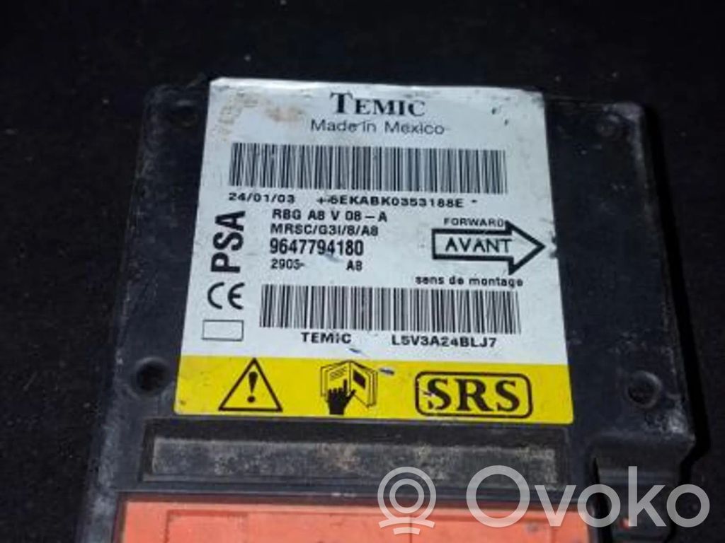 Airbag control unit/module   9647794180,2903,2903,9647794180