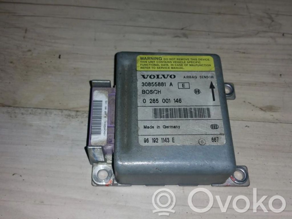 Volvo S40, V40 Unitate/modul de comandă airbaguri 
