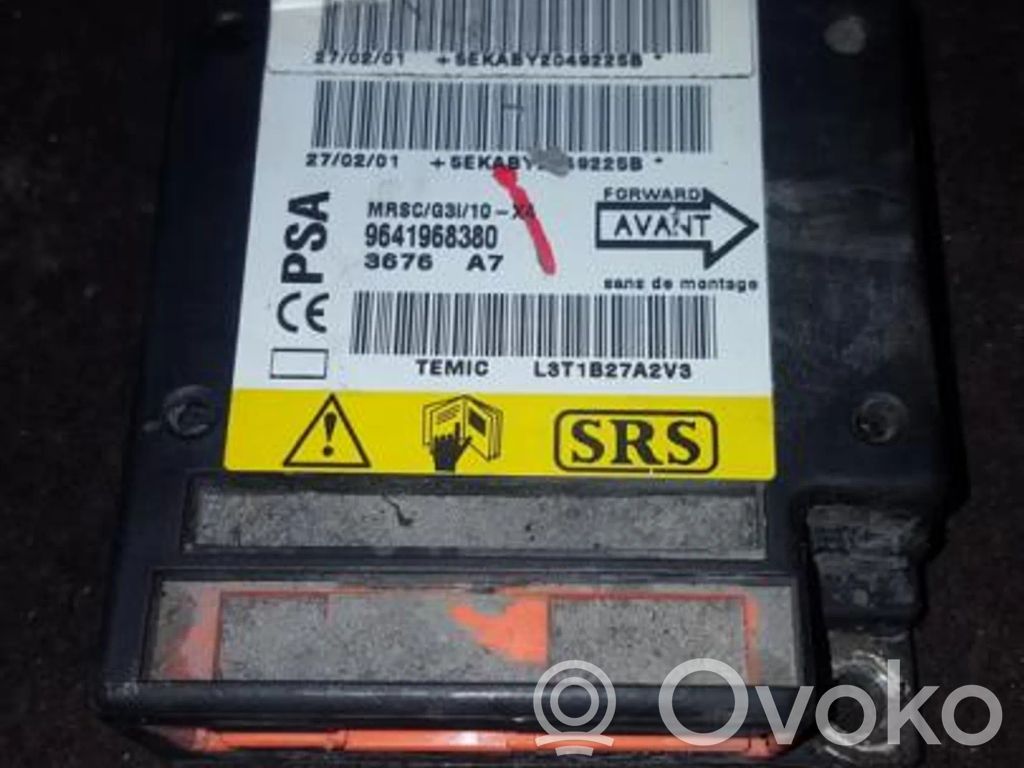 Sterownik / Moduł Airbag   9641968380,MRSCG3L10X4,9641968380,MRSCG3L10X4