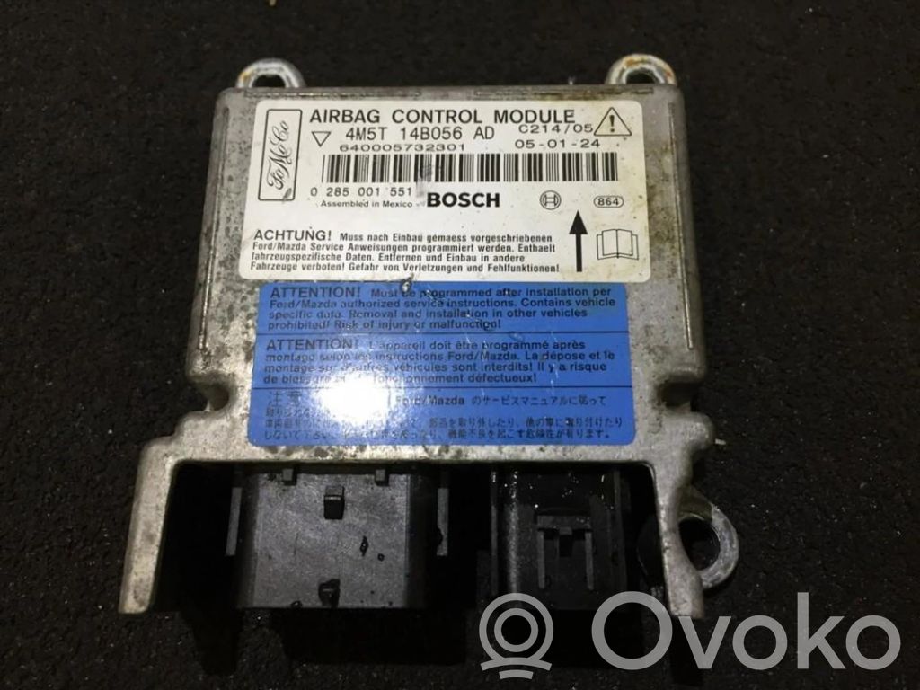 Unidad de control/módulo del Airbag   4M5T14B056AD,0285001551,0285001551,4M5T14B056AD
