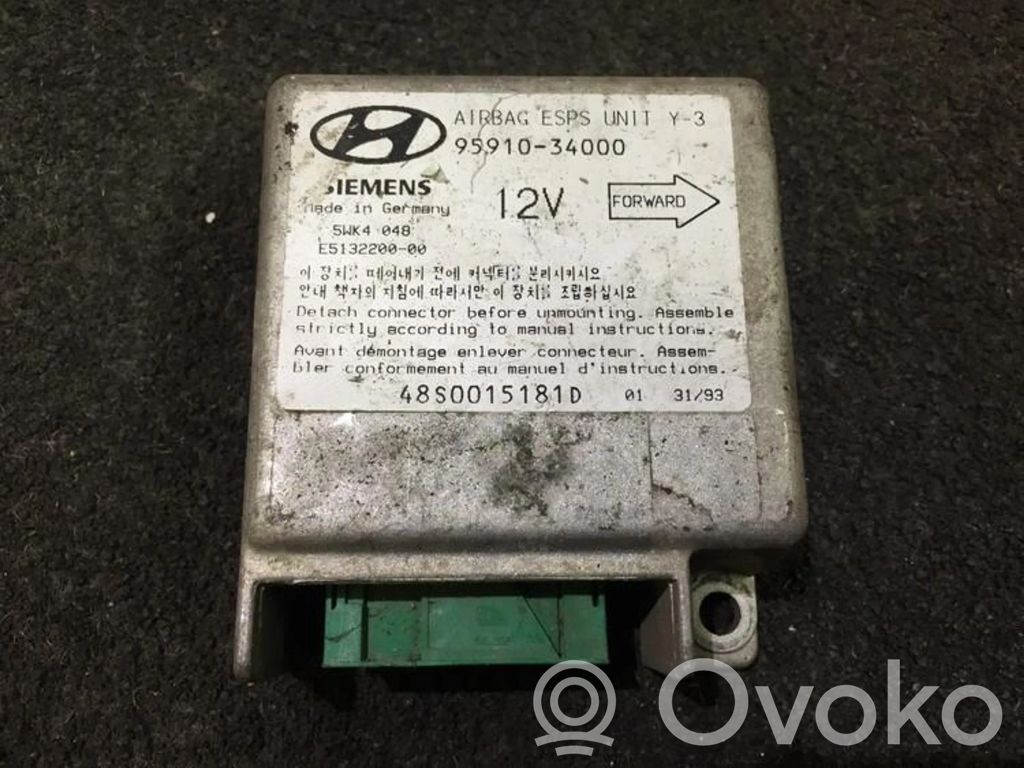 Hyundai Sonata Unidad de control/módulo del Airbag 
