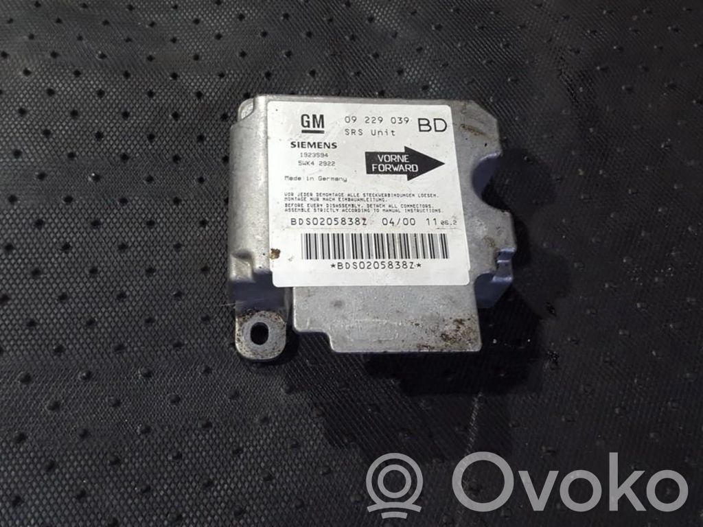 Opel Vectra B Centralina/modulo airbag 