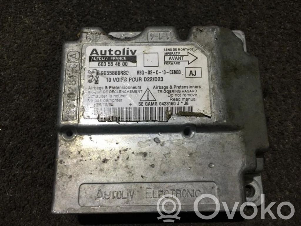 Centralina/modulo airbag   9655880880,603554600,603554600,9655880880