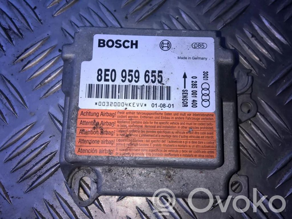 Audi A4 S4 B6 8E 8H Centralina/modulo airbag