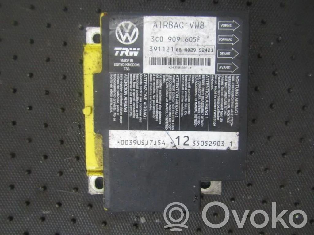 Volkswagen PASSAT B6 Centralina/modulo airbag