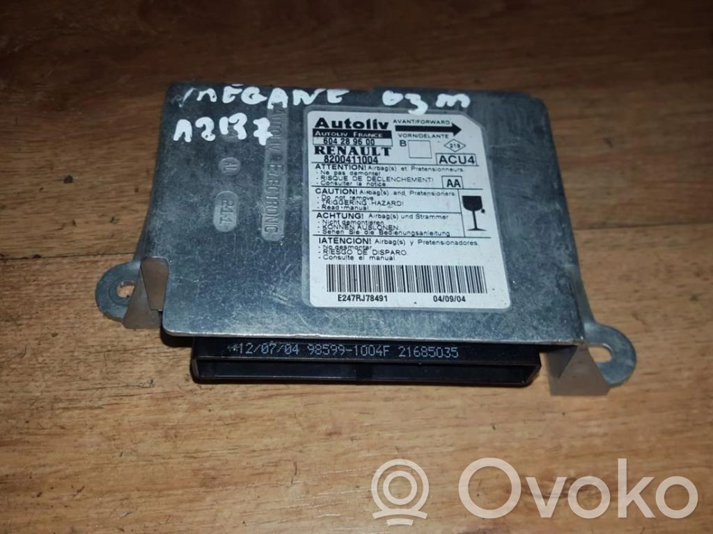 Centralina/modulo airbag   8200411004,604289600,604289600,8200411004