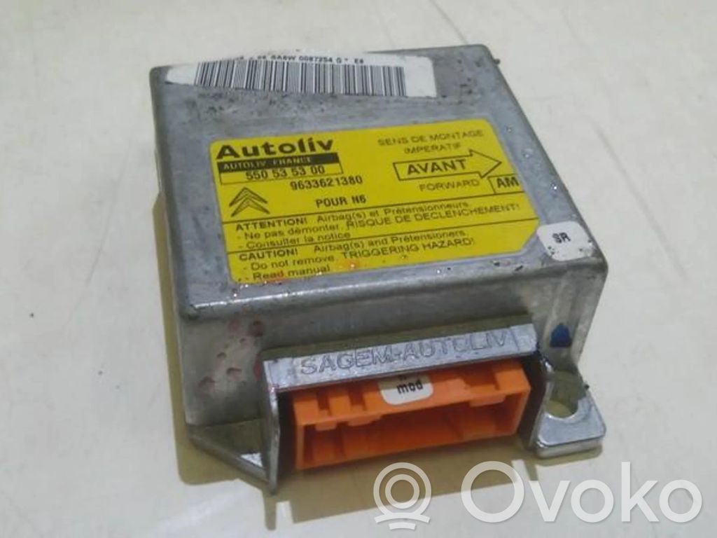 Module de contrôle airbag   9633621380,550535300,550535300,9633621380