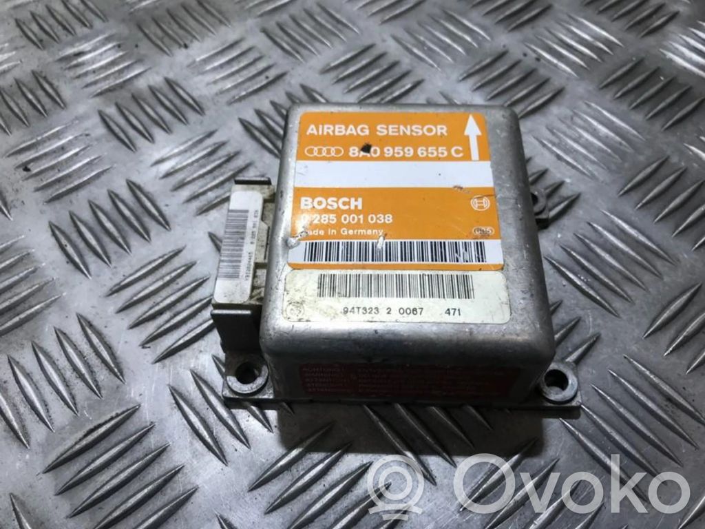 Module de contrôle airbag   8A0959655C,0285001038,0285001038,8A0959655C